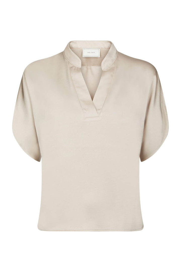 Neo Noir - Anelle Heavy Sateen Blouse 168286 - 621 - Pearl