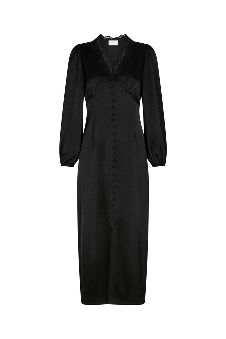 Neo Noir - Anio Heavy Sateen Dress 167048 - 100 - Black