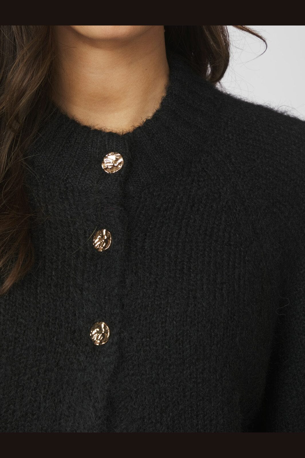 Neo Noir - Benuta Fluffy Knit Cardigan 165816 - 100 - Black