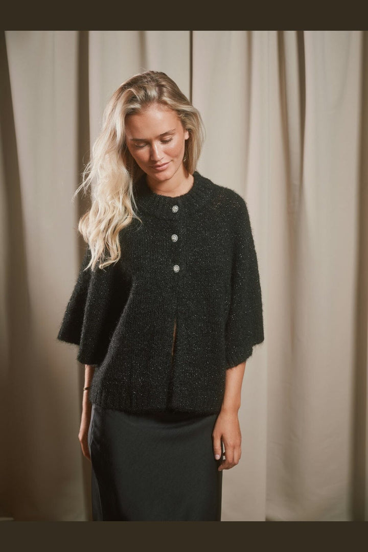 Neo Noir - Benuta Glitz Fluffy Knit Cardigan 171434 - 100 - Black