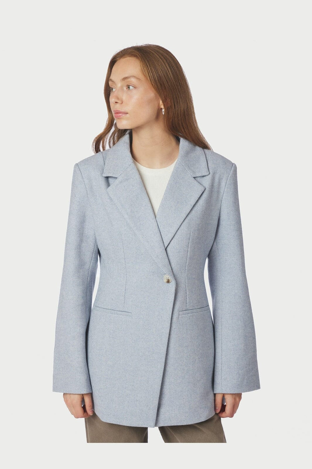 Neo Noir - Bowie Herringbone S Blazer 167664 - 145 - Light Blue