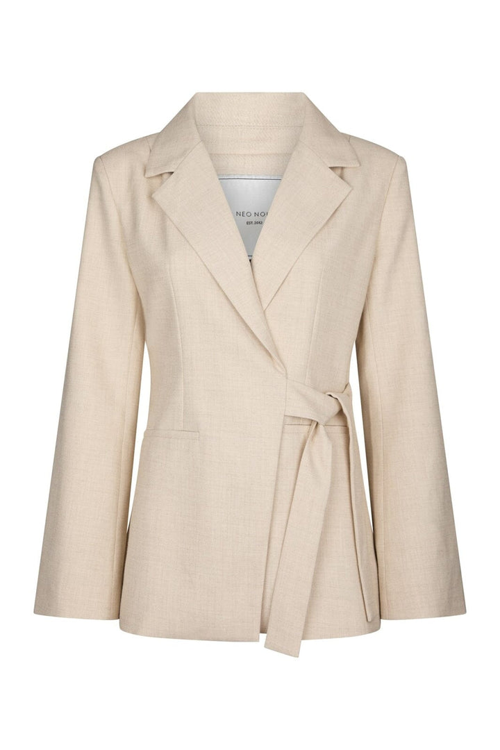 Neo Noir - Carmia Melange Tie Blazer 168227 - 976 - Beige Melange