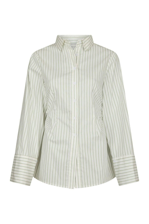 Neo Noir - Caroli Stripe Shirt 166107 - 723 - Dusty Green