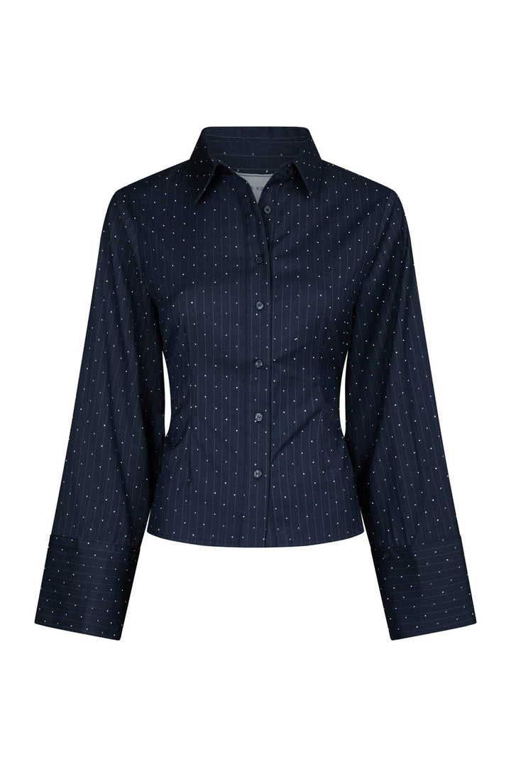 Neo Noir - Clarida Bedazz Pinstripe Shirt 171436 - 132 - Antracit