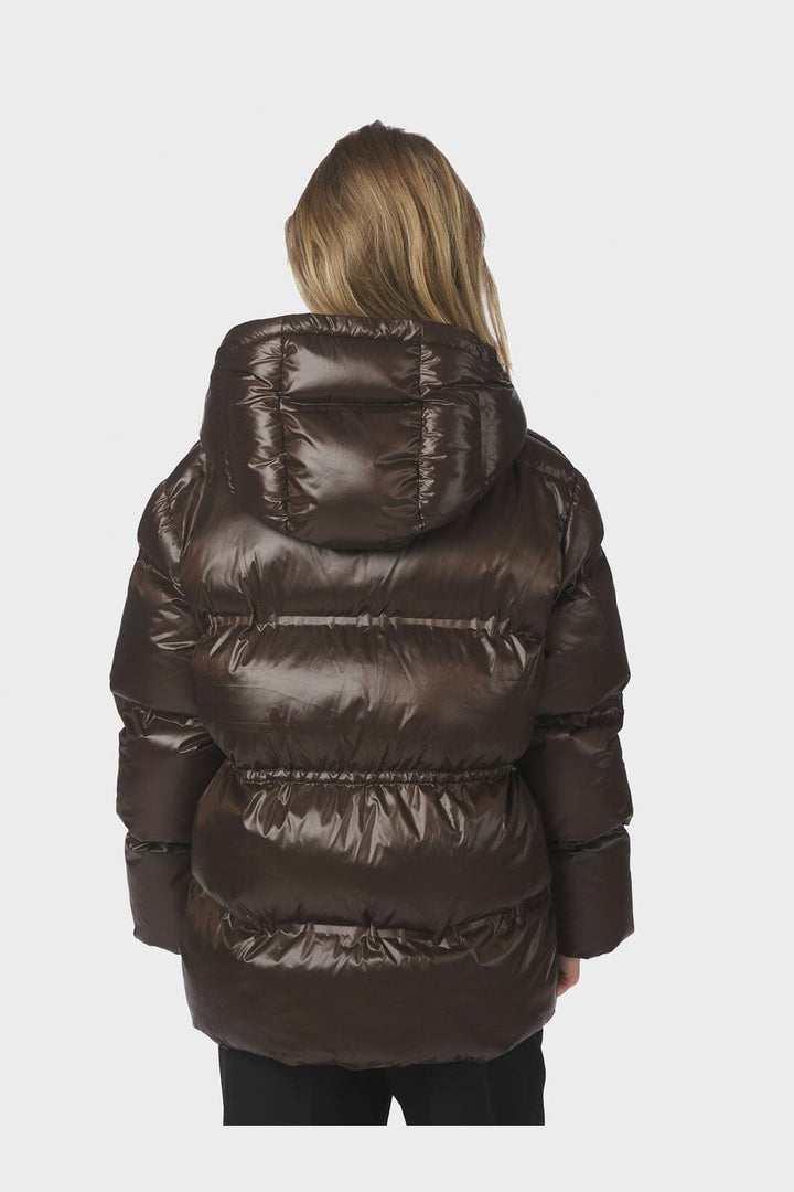 Neo Noir - Clotilde Shiny Puffer Jacket 168506 - 584 - Chocolate Brown