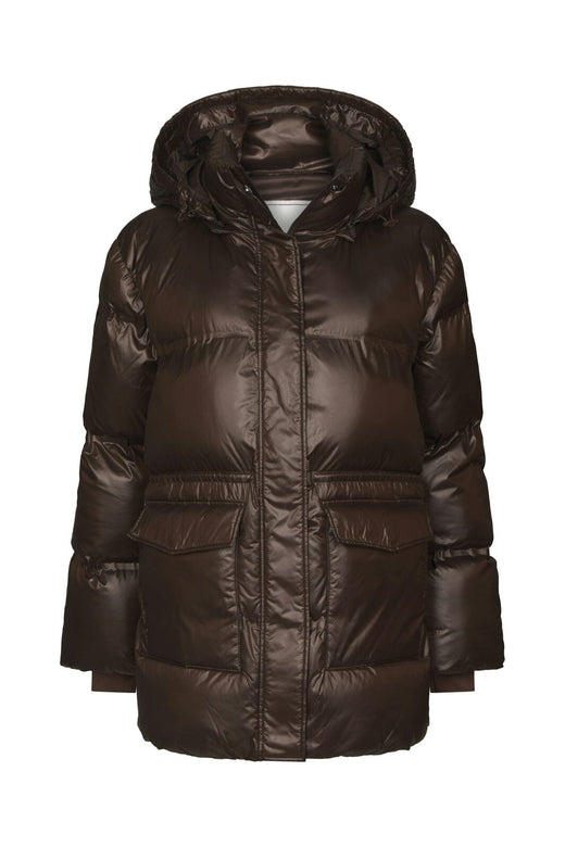 Neo Noir - Clotilde Shiny Puffer Jacket 168506 - 584 - Chocolate Brown