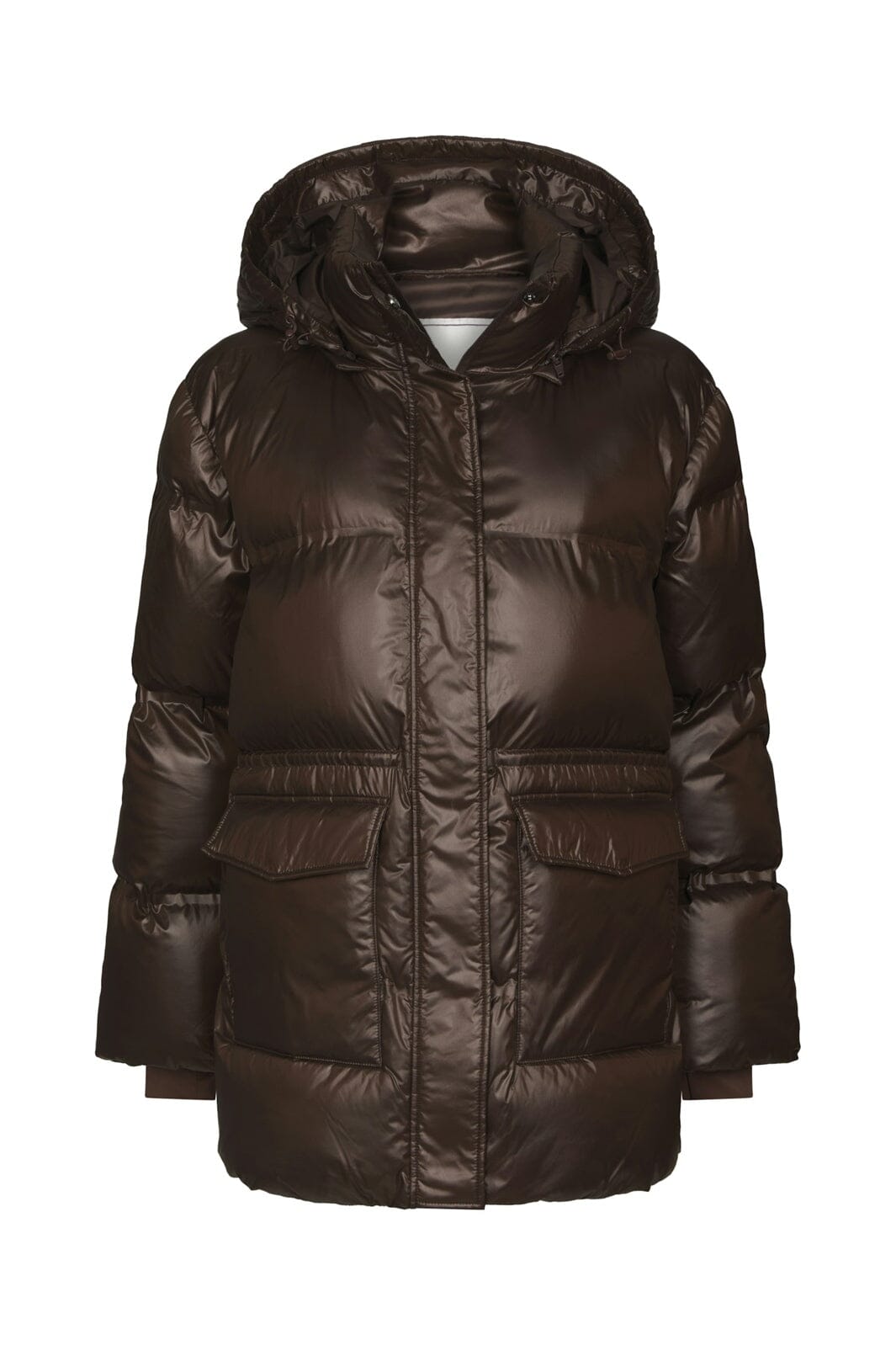 Neo Noir - Clotilde Shiny Puffer Jacket 168506 - 584 - Chocolate Brown