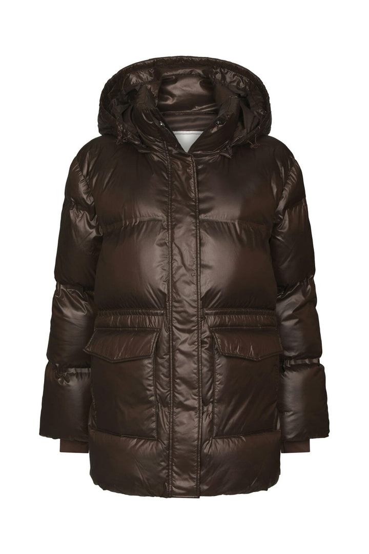 Neo Noir - Clotilde Shiny Puffer Jacket 168506 - 584 - Chocolate Brown