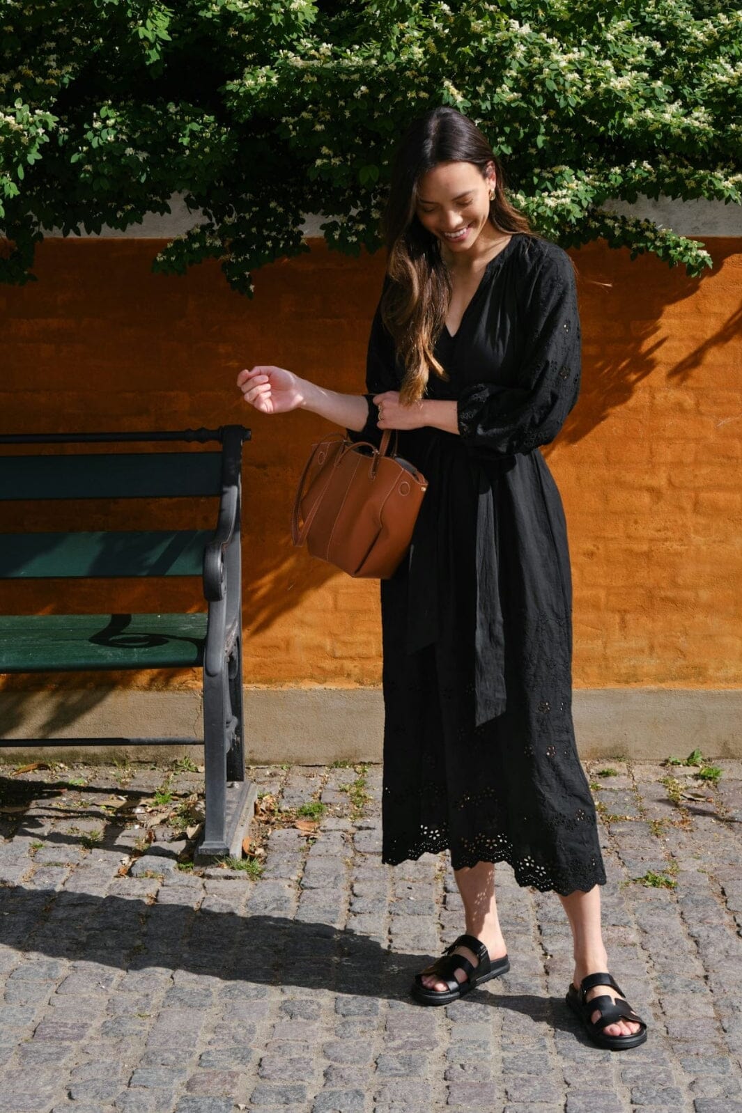Neo Noir - Colette Embroidery Dress 165171 - 100 - Black Kjoler 