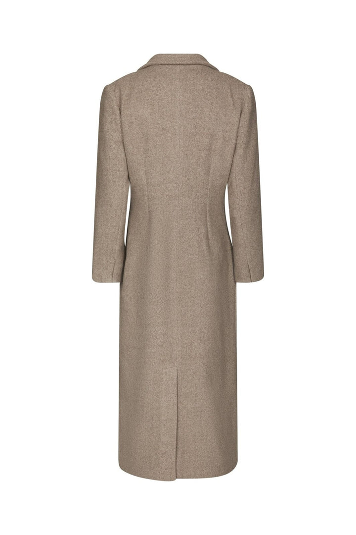 Neo Noir - Corina Herringbone Twill Coat 168545 - 976 - Beige Melange
