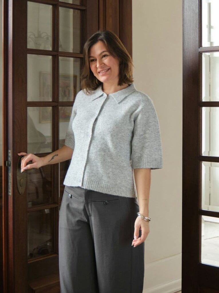 Neo Noir - Cunna Knit Blouse 166251 - 103 - Light Grey Melange Bluser 