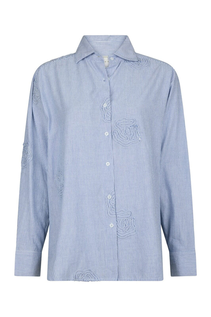 Neo Noir - Dalma Dori Mini Stripe Shirt 167460 - 140 - Blue