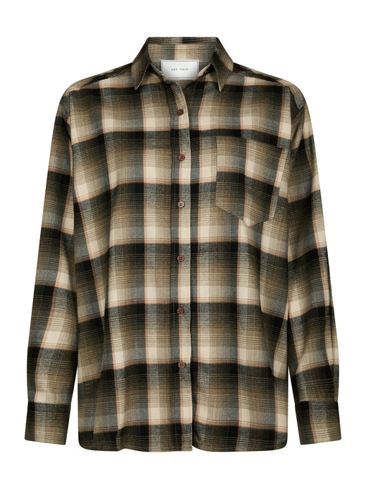 Neo Noir - Dalma Flannel Check Shirt 171678 - 151 - Army Skjorter 