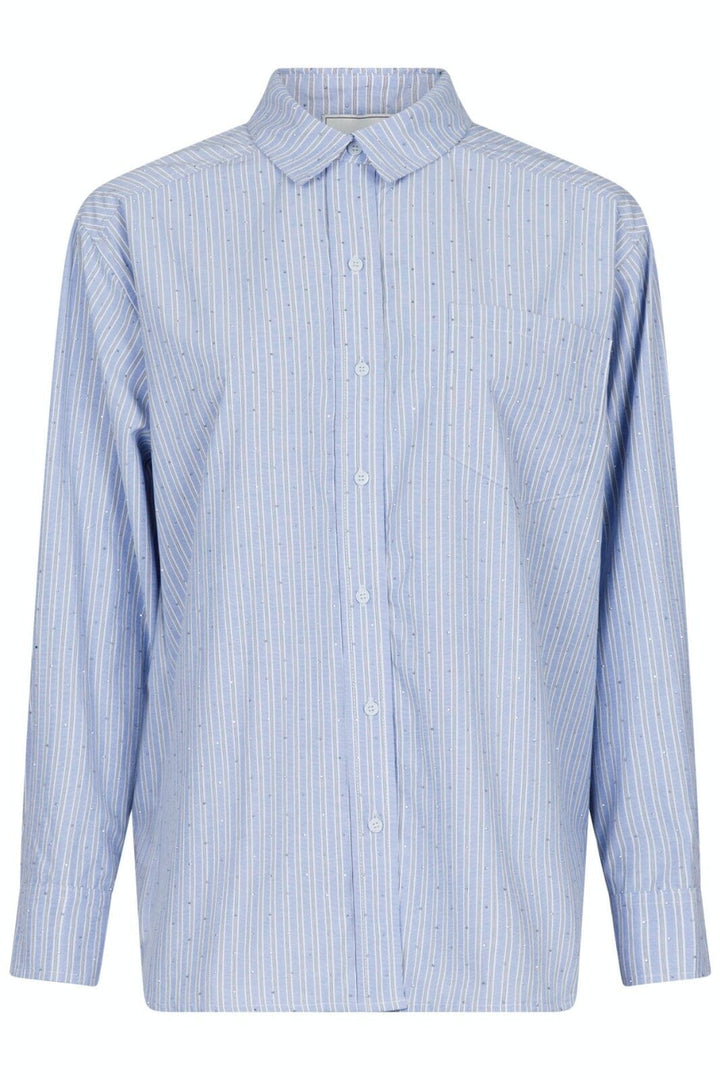 Neo Noir - Dalma Stripe Stone Shirt - Blue Skjorter 