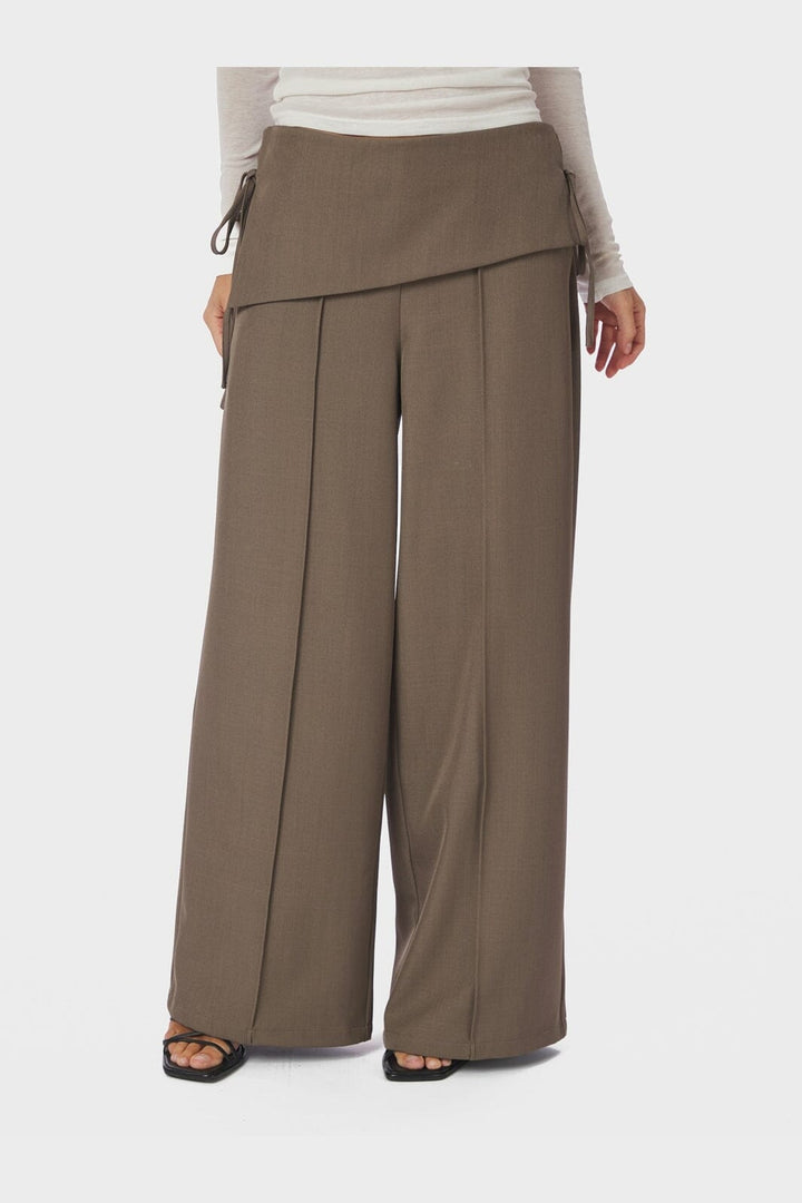 Neo Noir - Deani Fold Pants 166168 - 214 - Taupe