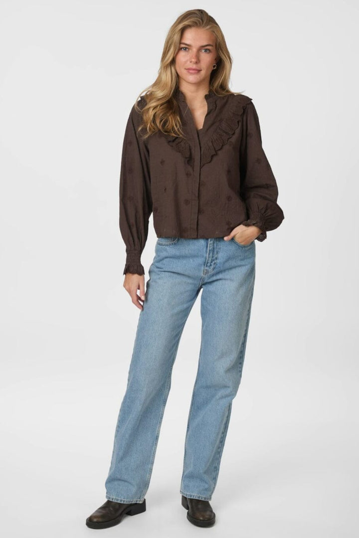 Neo Noir - Degas Blouse 160214 - 676 - Dark Brown