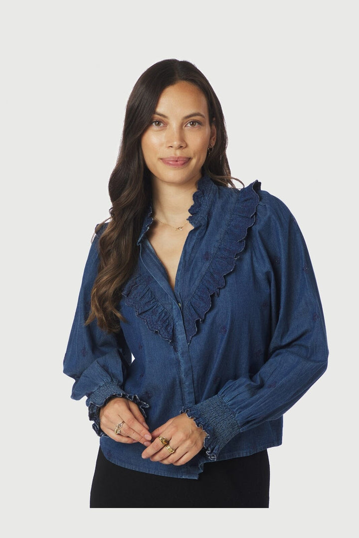 Neo Noir - Degas Denim Blouse 166229 - 140 - Blue