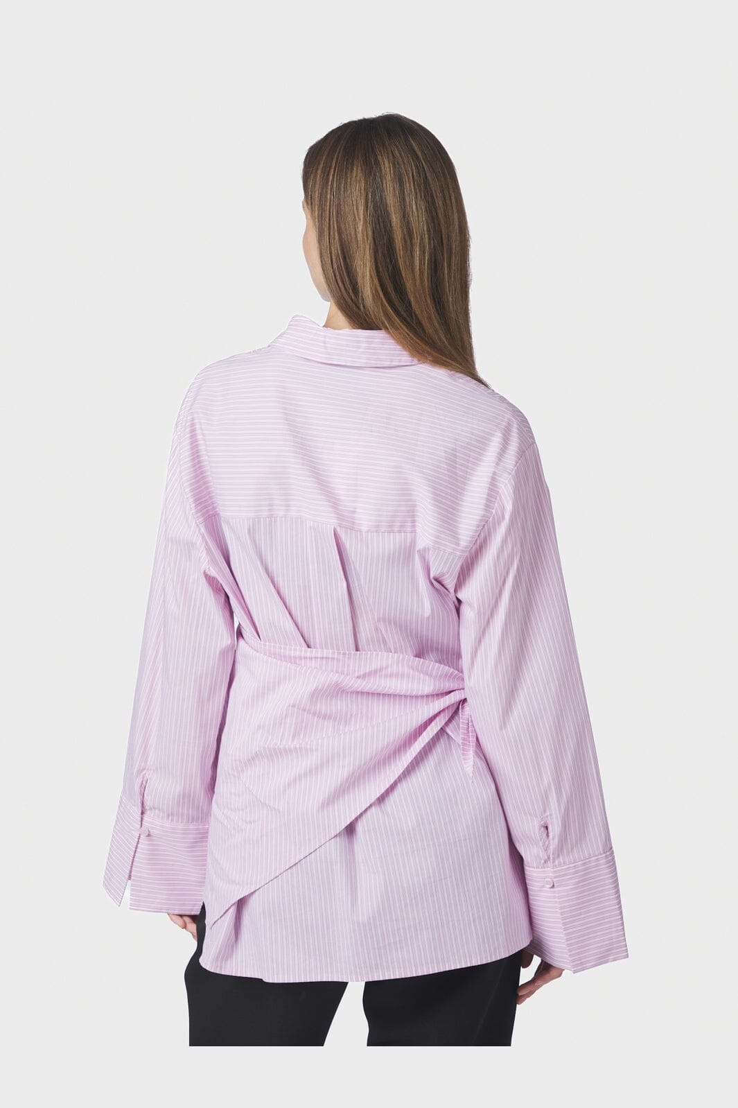Neo Noir - Dita Scarf Stripe Shirt 169857 - 754 - Light Pink