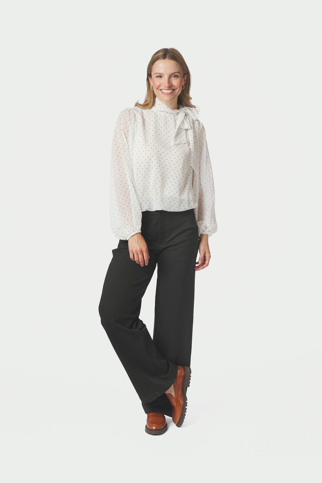 Neo Noir - Dorellie Dot Blouse 170169 - 121 - Off White