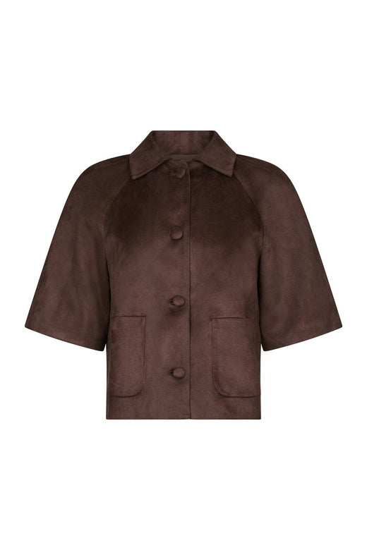 Neo Noir - Editta Faux Suede Jacket 168268 - 676 - Dark Brown