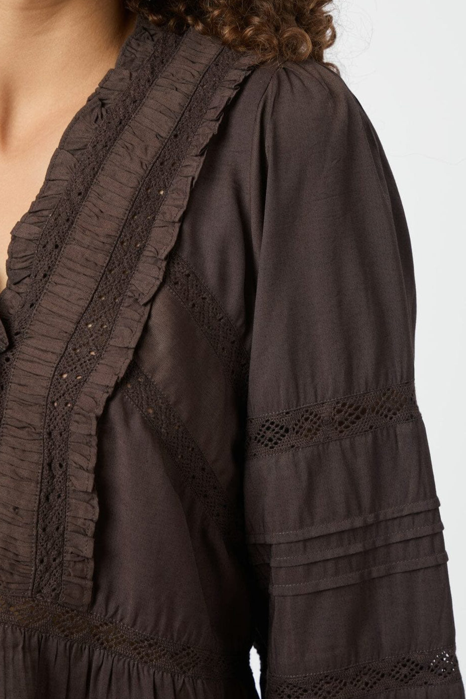 Neo Noir - Elfie Blouse 166694 - 676 - Dark Brown