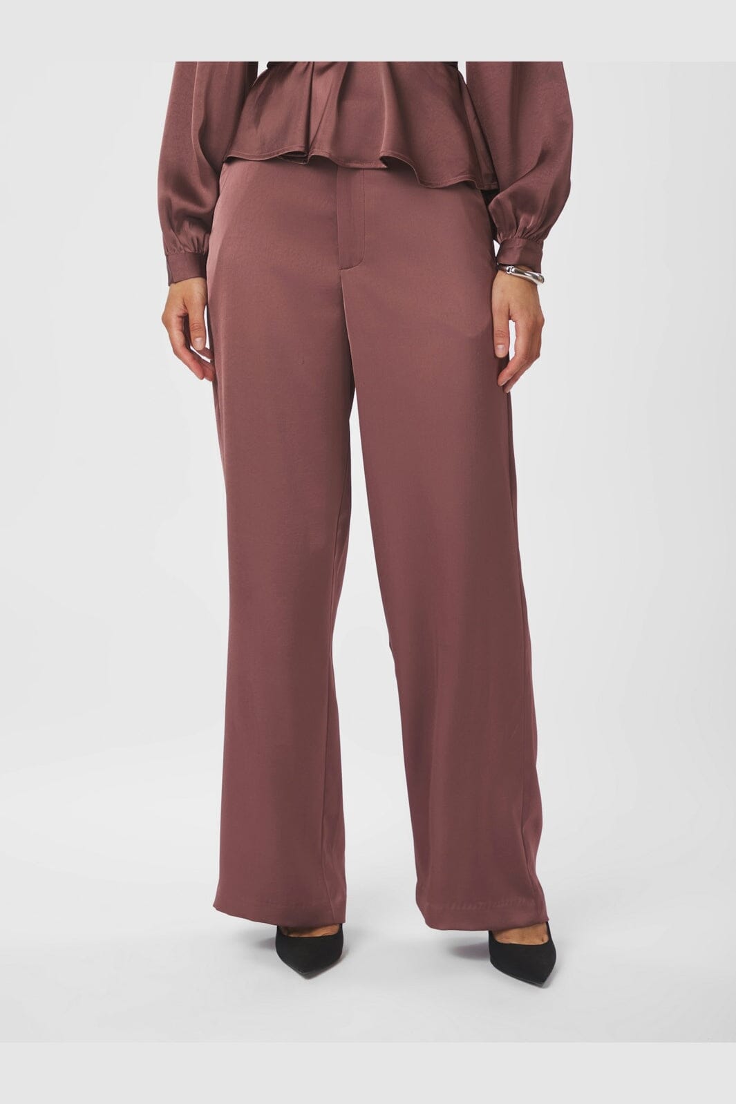 Neo Noir - Emmett Heavy Sateen Pants 164136 - 393 - Dark Rose