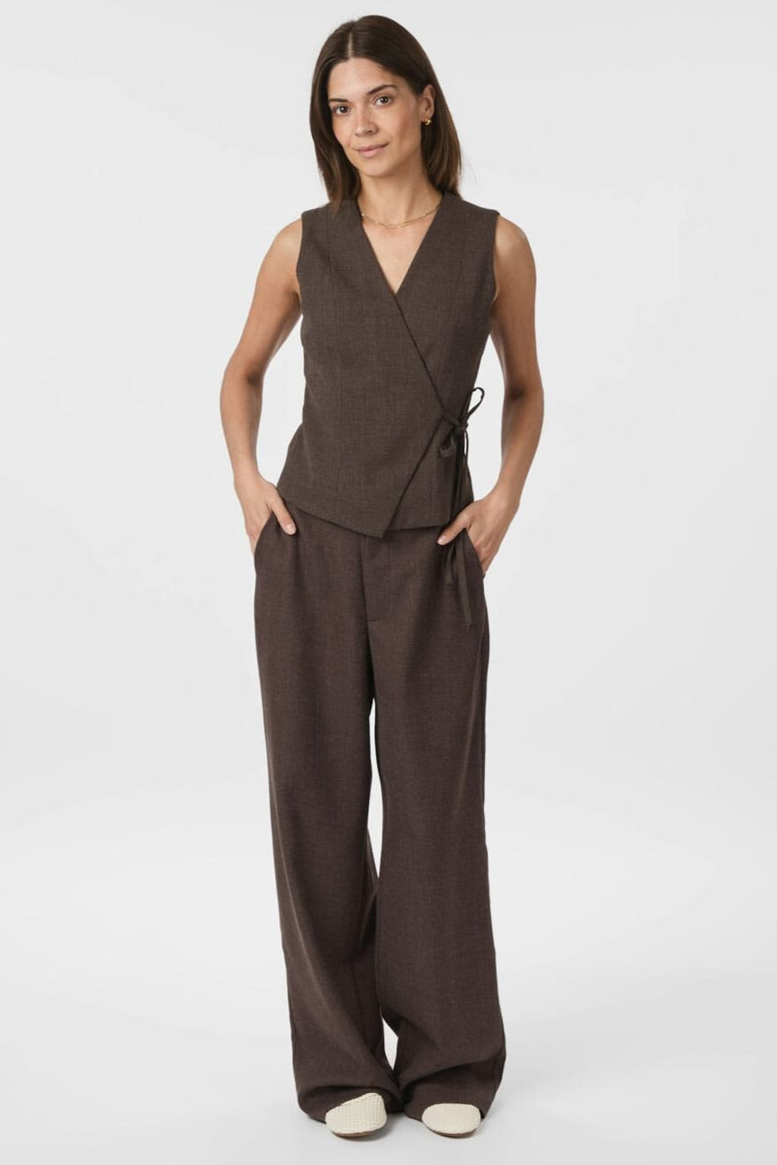 Neo Noir - Emmett Melange Pants 165059 - 205 - Brown Melange