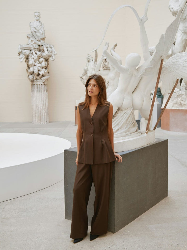 Neo Noir - Emmett Structure Pants 165357 - 676 - Dark Brown Bukser 