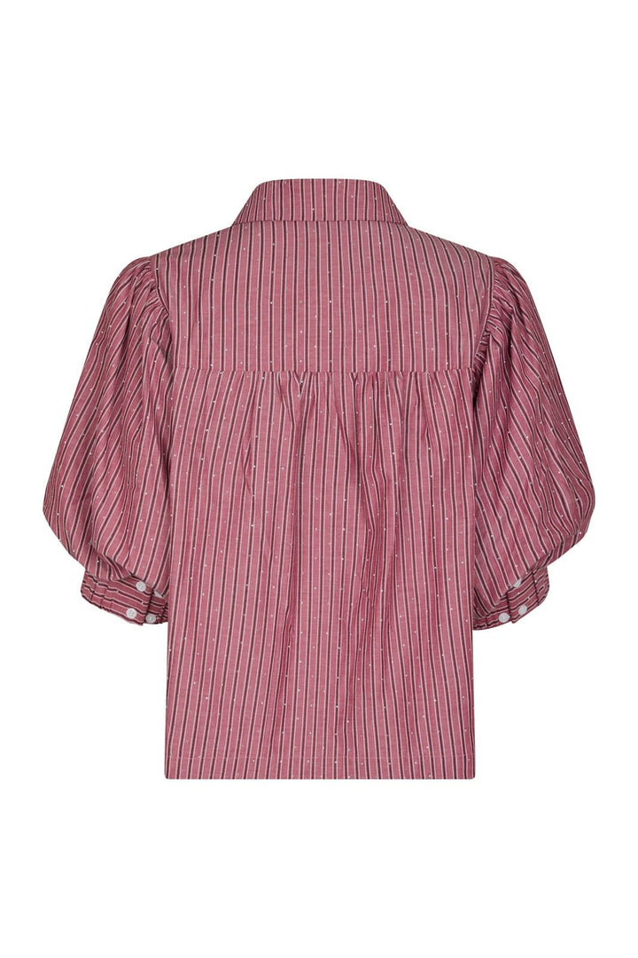 Neo Noir - Etta Soft Stripe Stone Shirt 166416 - 393 - Dark Rose
