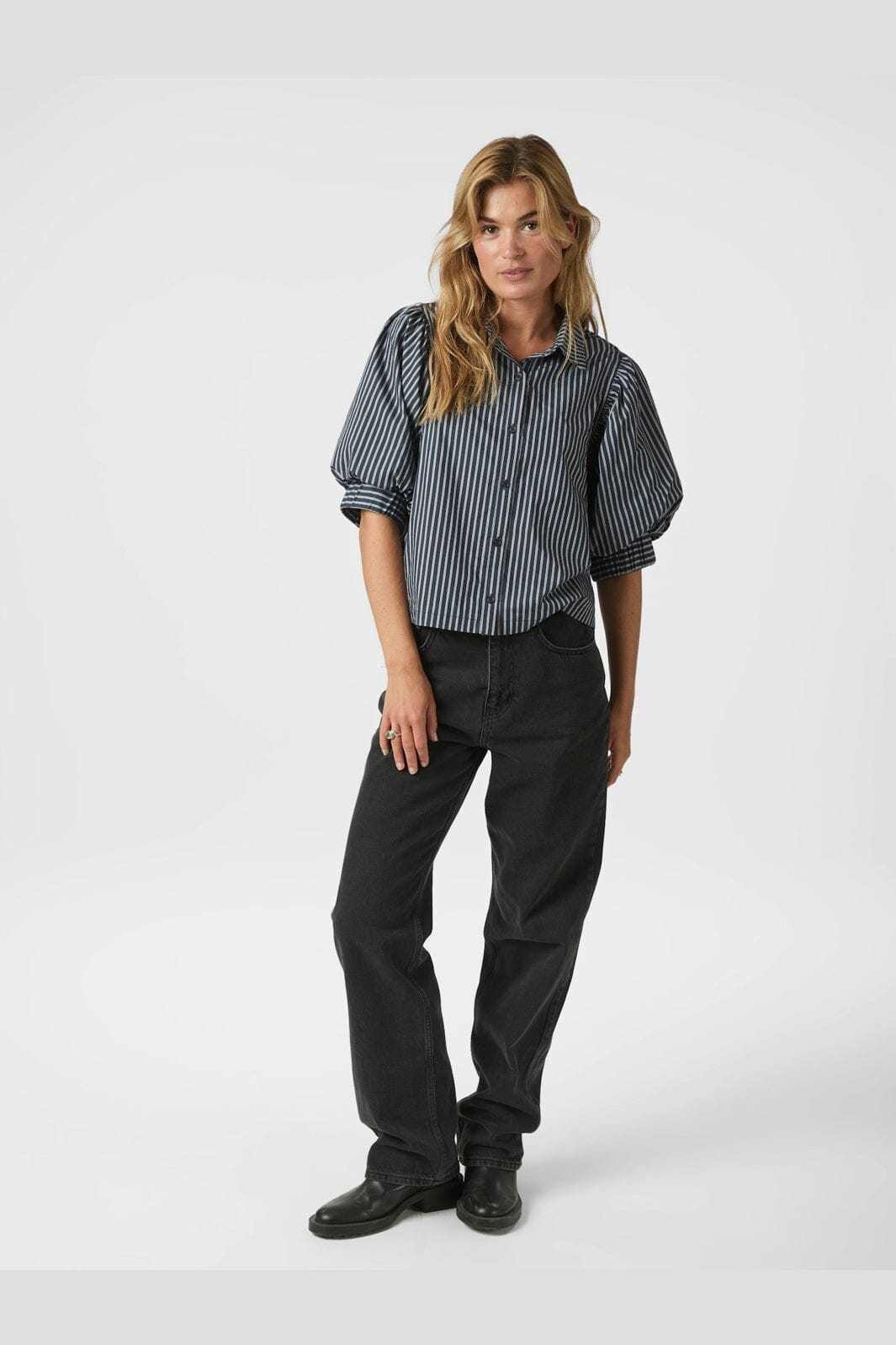 Neo Noir - Etta Stripe Shirt 166862 - 141 - Navy