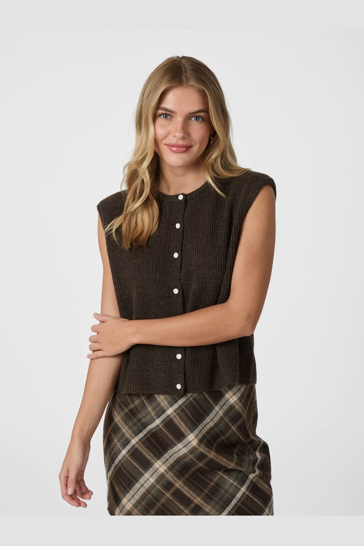 Neo Noir - Everest Knit Vest 164870 - 210 - Brown
