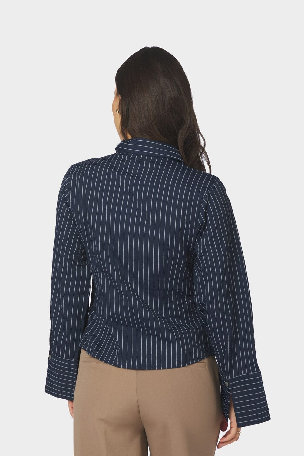 Neo Noir - Fenli Slim Stripe Shirt 170977 - 141 - Navy
