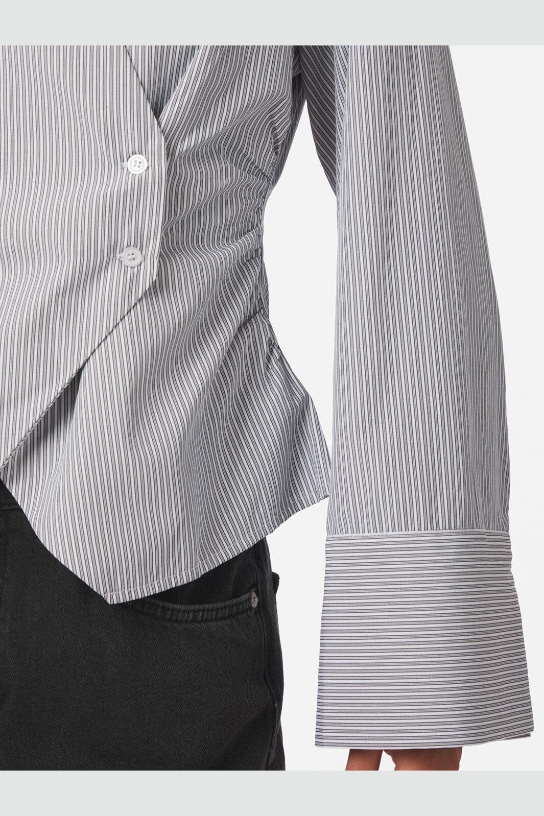 Neo Noir - Fenli Striped Shirt 165677 - 130 - Grey