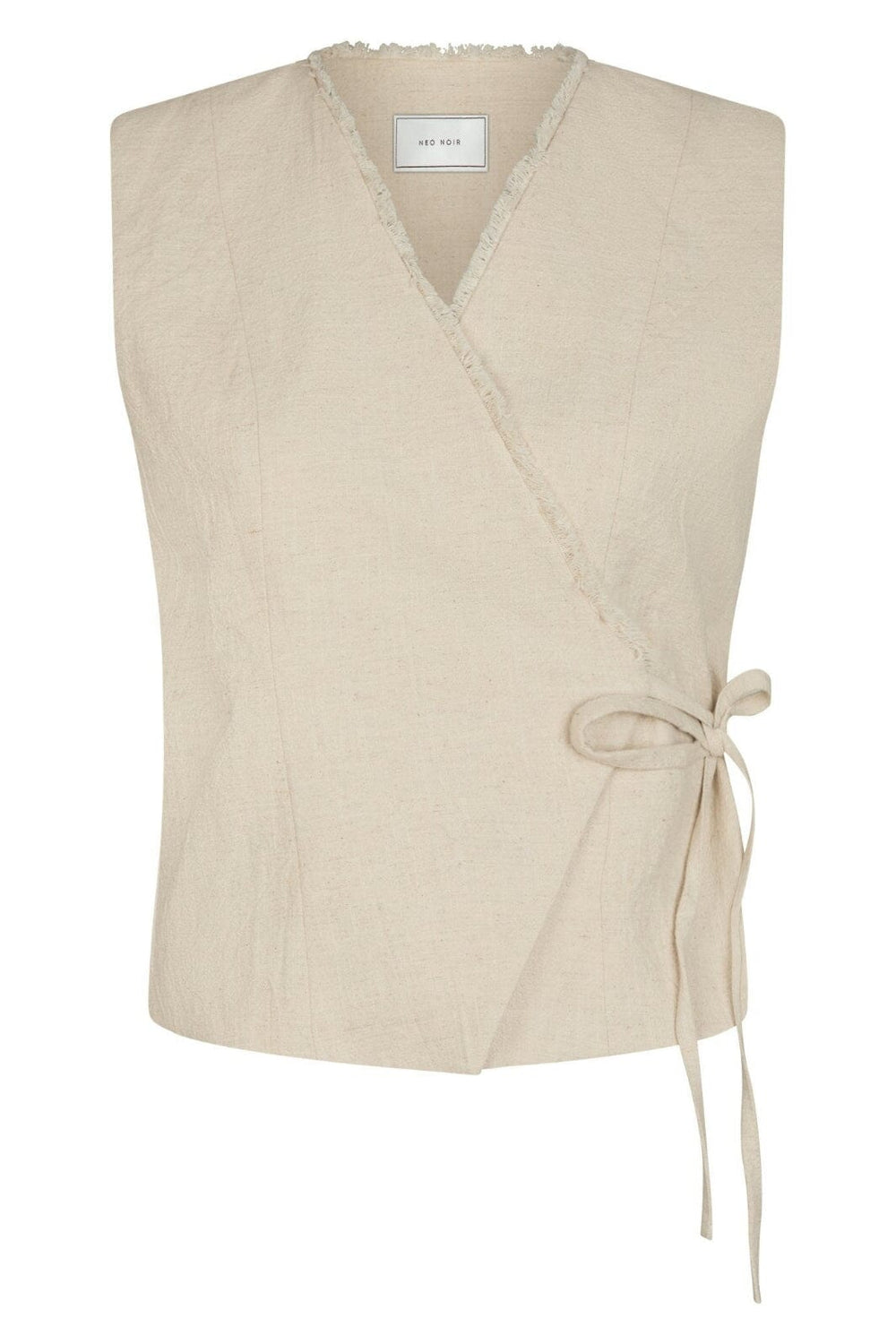 Neo Noir - Filora Ramie Wrap Waistcoat 166243 - 815 - Natural