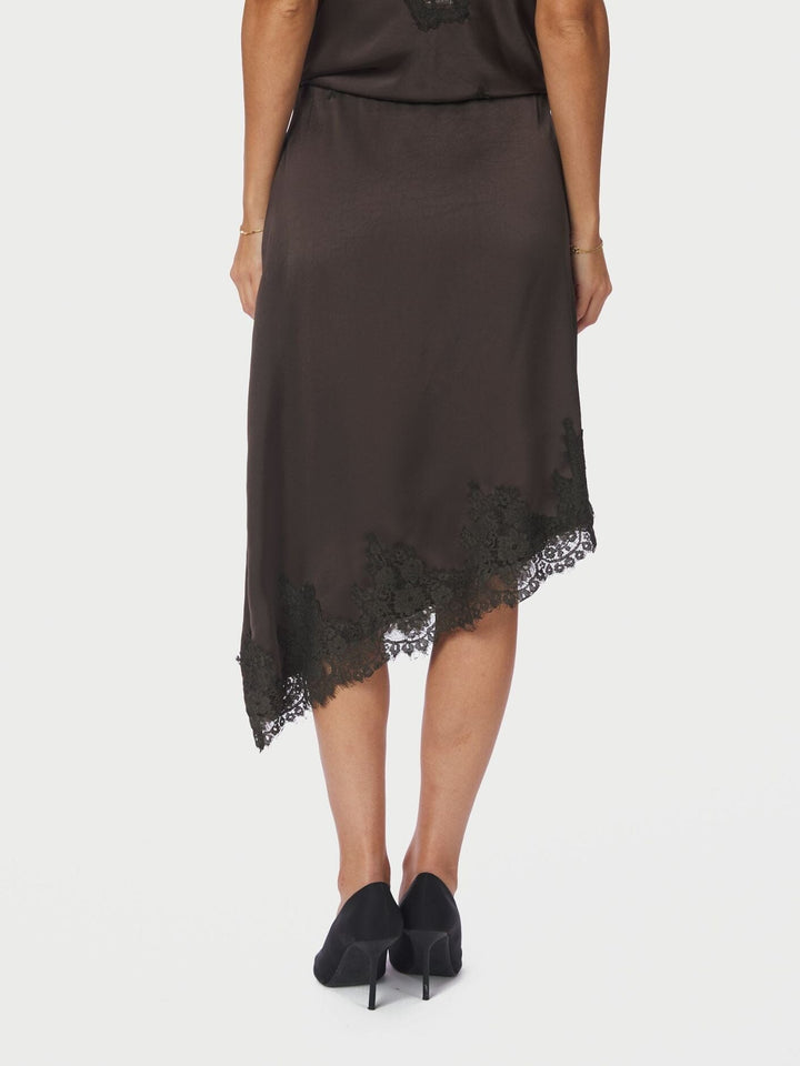 Neo Noir - Fiora Lace Skirt 167417 - 676 - Dark Brown Nederdele 