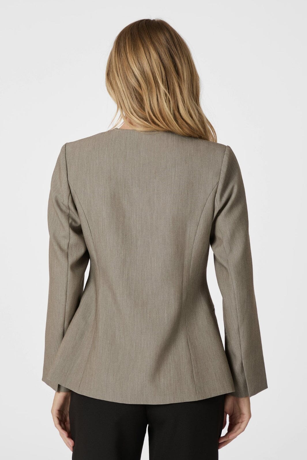 Neo Noir - Frillis Fitted Blazer 165996 - 125 - Dark Sand