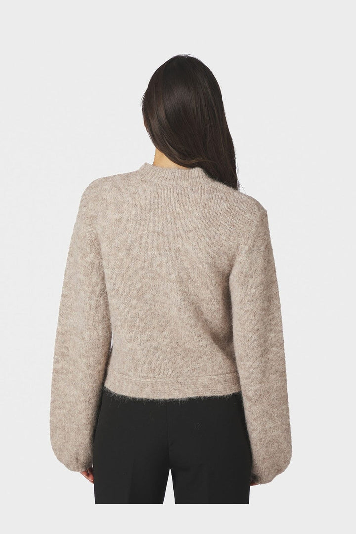 Neo Noir - Gio Fluffy Knit Cardigan 168524 - 976 - Beige Melange