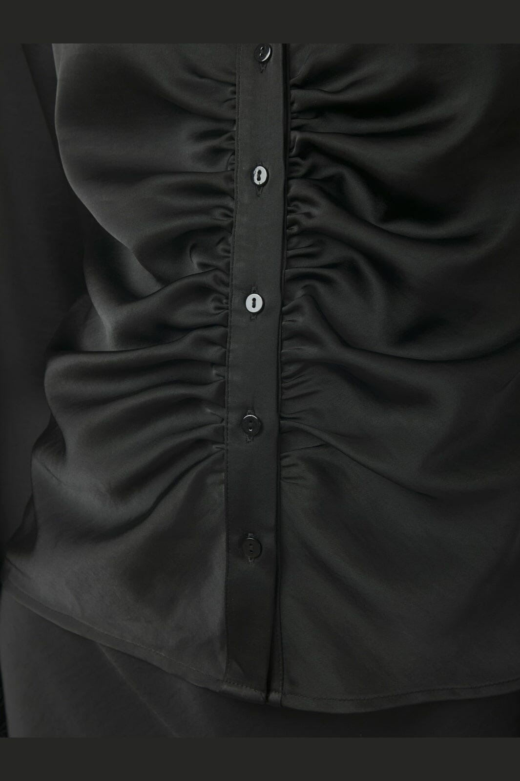 Neo Noir - Giovah Lace Sateen Shirt 171221 - 100 - Black