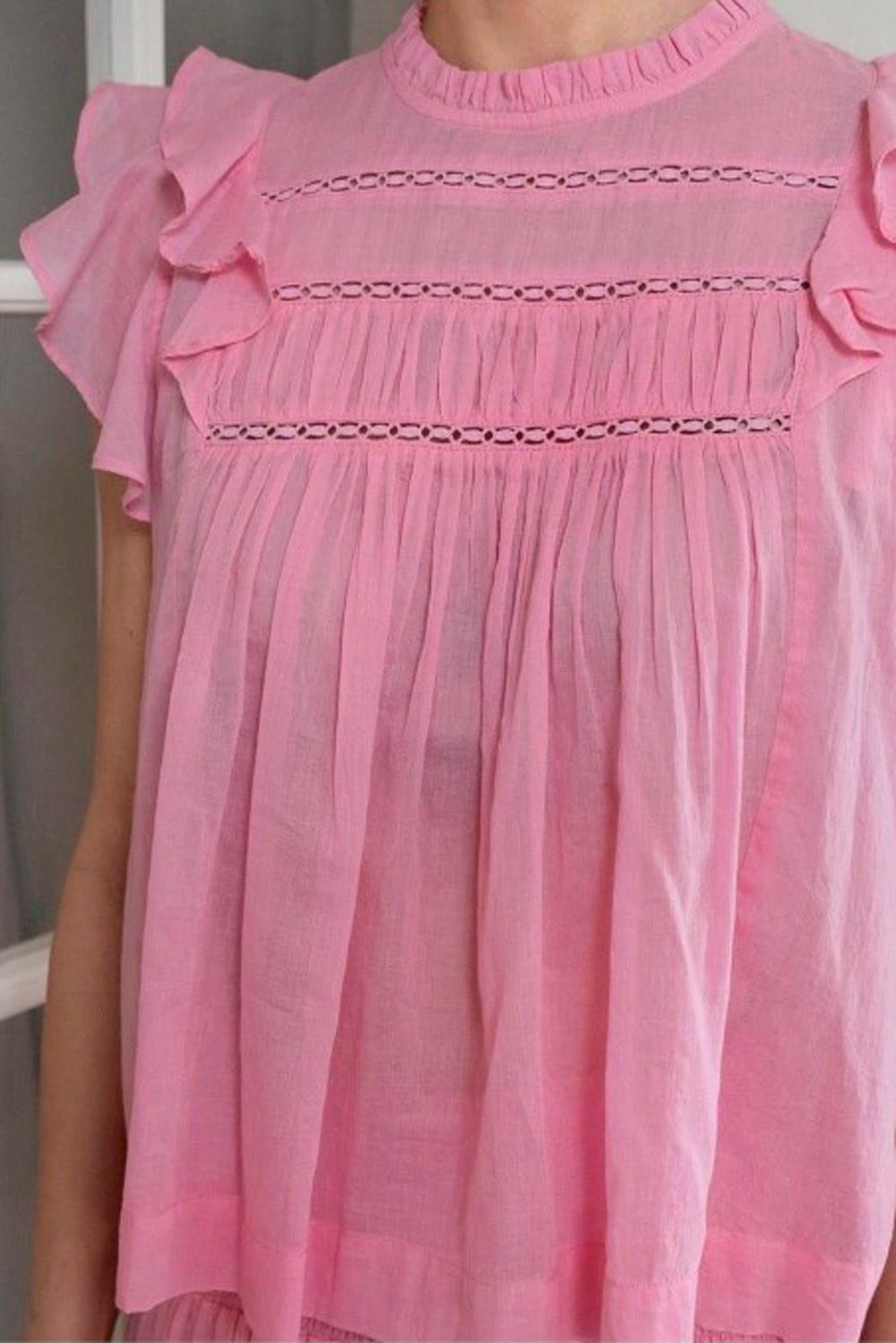 Neo Noir - Greta S Voile Top - Soft Pink Toppe 