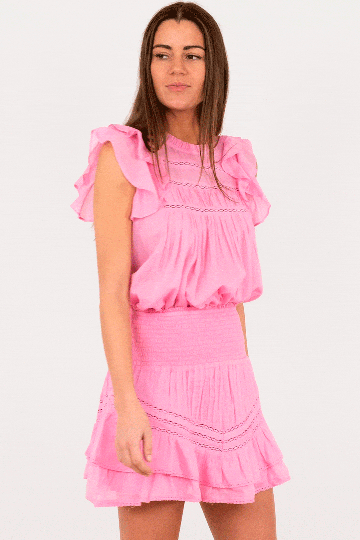 Neo Noir - Greta S Voile Top - Soft Pink Toppe 