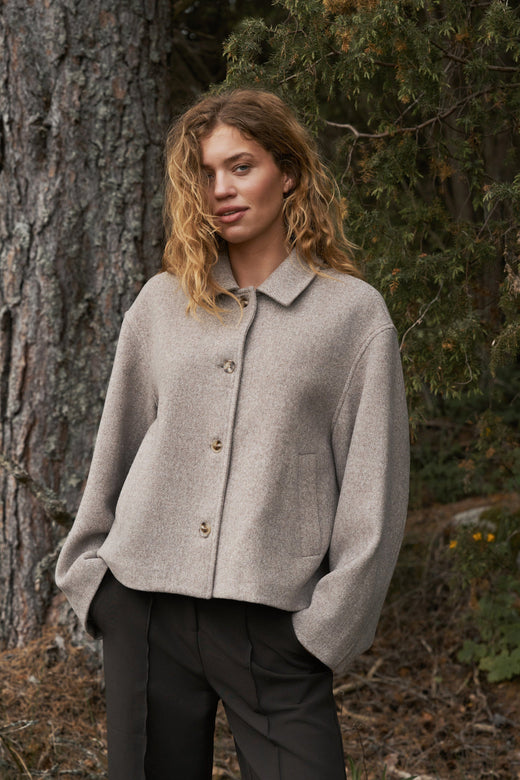 Neo Noir - Hamra Herringbone Twill Jacket 168855 - 976 - Beige Melange Jakker 