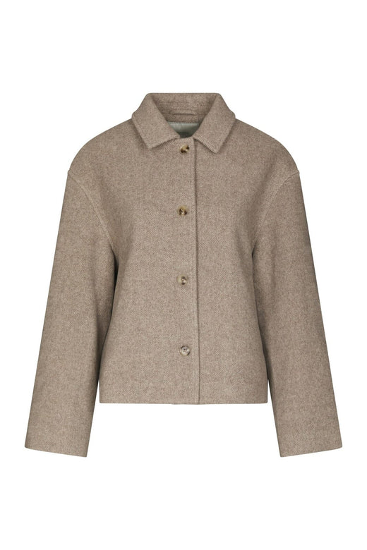 Neo Noir - Hamra Herringbone Twill Jacket 168855 - 976 - Beige Melange