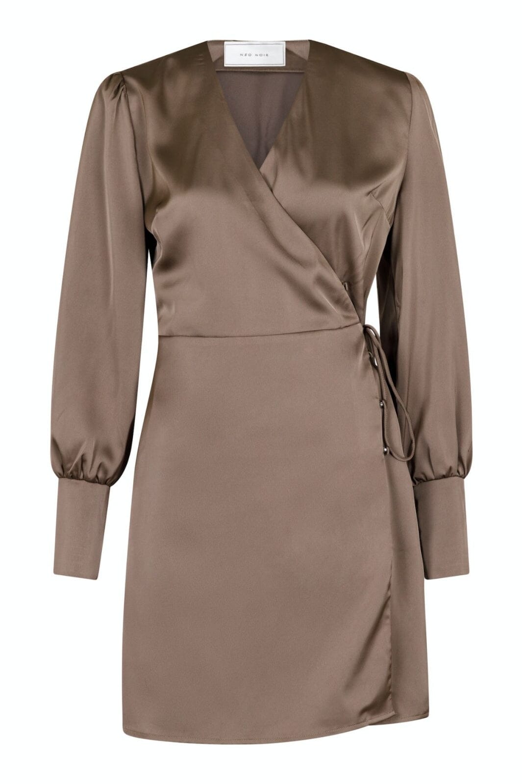 Neo Noir - Ines Satin Dress - Khaki Kjoler 