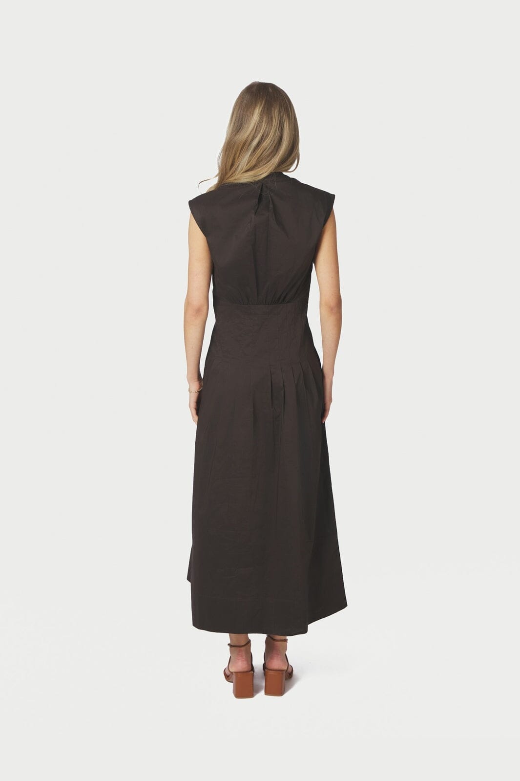 Neo Noir - Irena Poplin Dress 168329 - 584 - Chocolate Brown