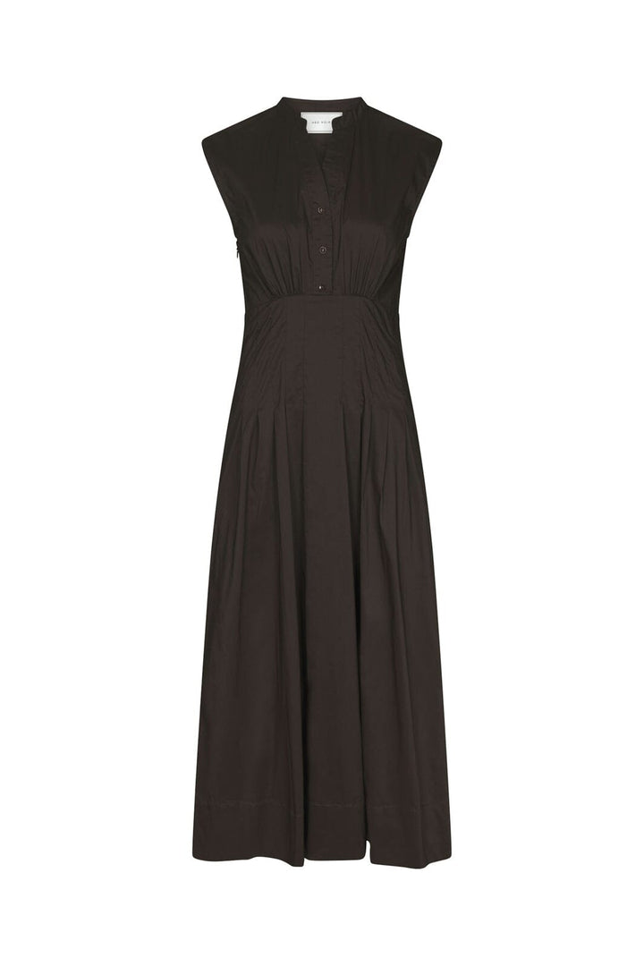 Neo Noir - Irena Poplin Dress 168329 - 584 - Chocolate Brown