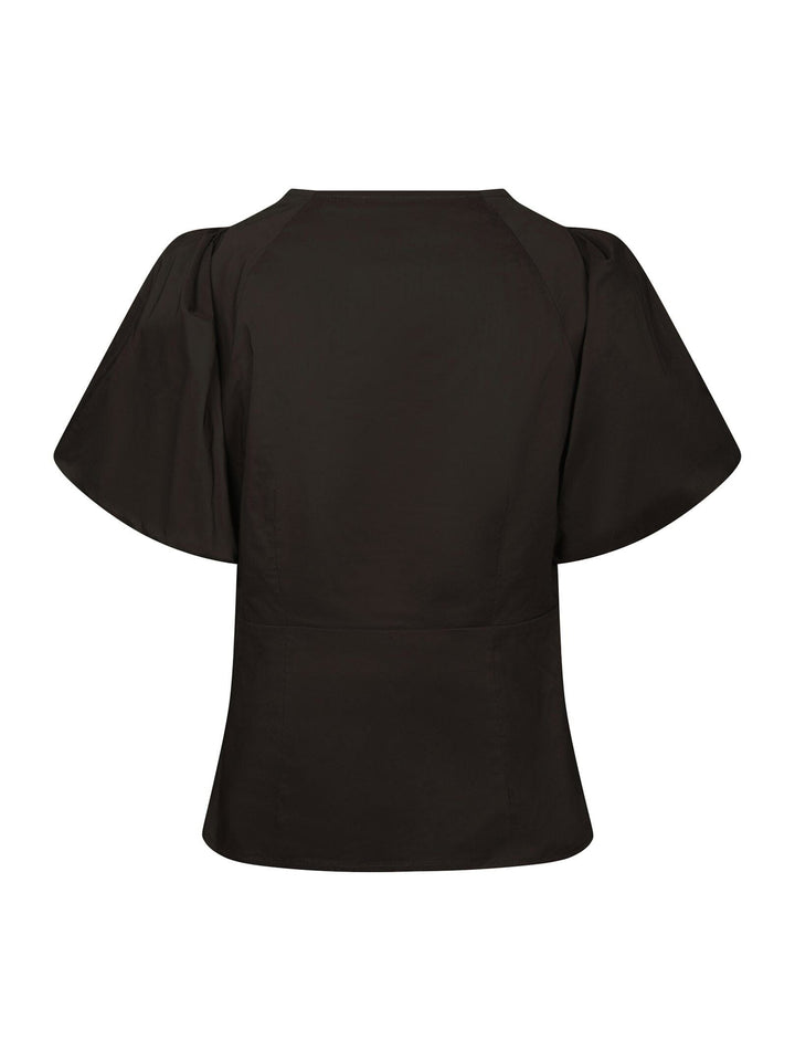 Neo Noir - Irina Poplin Blouse 162219 - 584 - Chocolate Brown Bluser 