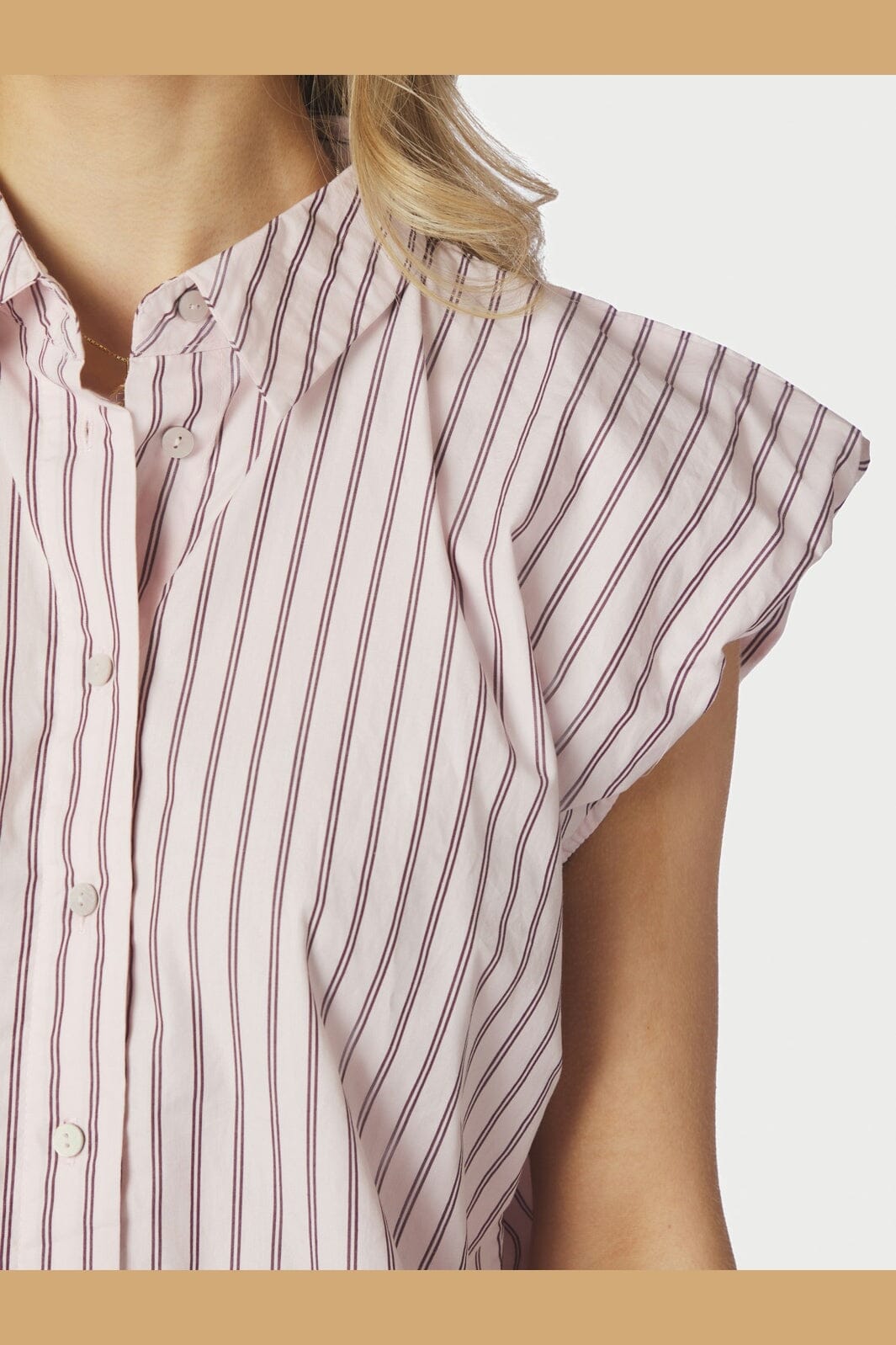 Neo Noir - Isella Double Stripe Top 169051 - 165 - Rose