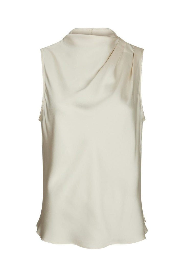 Neo Noir - Isola Drapy Satin Top 167873 - 122 - Creme