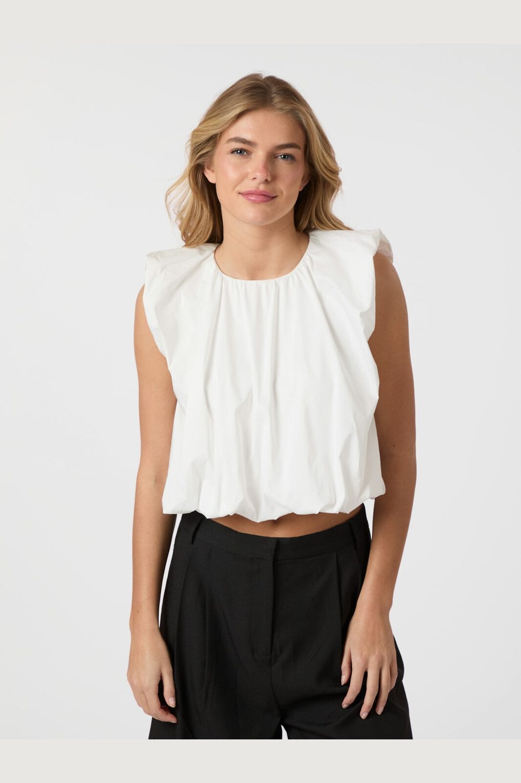 Neo Noir - Ivania Poplin Top 165507 - 120 - White