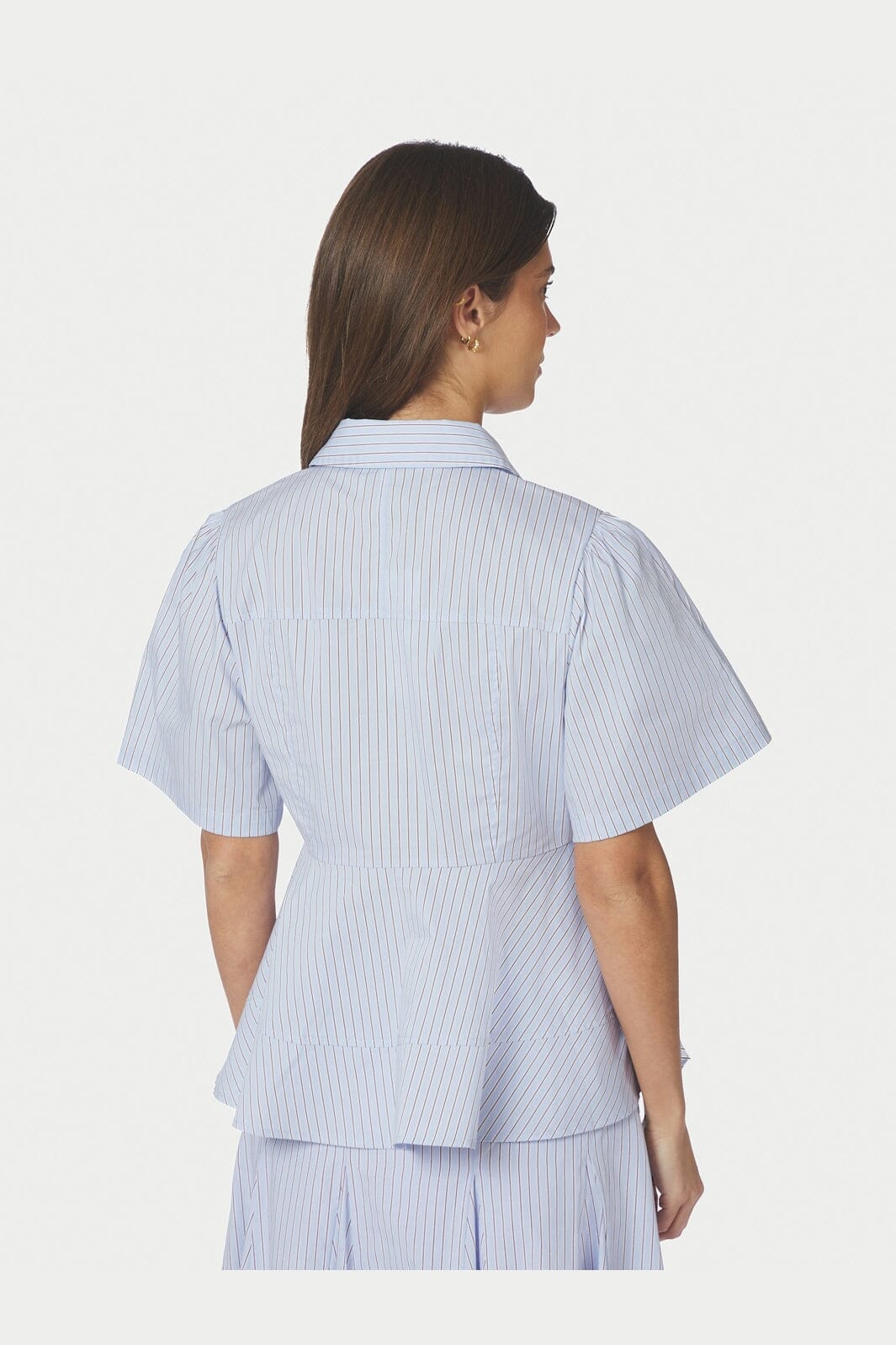 Neo Noir - Janelle Stripe Shirt 168838 - 417 - Blue/Brown Stripe